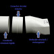 Reducție PVC pentru conductă circulară la rectangulară Ø 125 mm / 204x60 mm