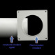 Placă de montare PVC pentru conducte circulare Ø 100 mm