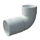 Cot circular PVC de 90° pentru tuburi Dalap Flexitech Ø 75 mm
