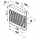 Ventilator de baie cu jaluzele automate fără funcți Ø 125 mm, motor mai puternic