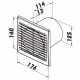 Ventilator de baie cu plasă anti-insecte fără funcți Ø 125 mm, motor mai puternic