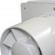 Ventilator de baie cu panou frontal și comutator de timp la 12V în medii umede Ø 125 mm