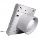 Ventilator de baie cu jaluzele automate, întrerupător fir și comutator de timp Ø 100 mm, motor puternic