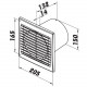 Ventilator cu plasă anti-insecte, comutator de timp și senzor de umiditate Ø 150 mm, motor puternic