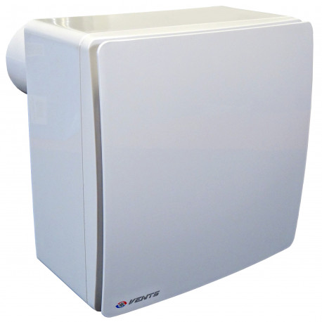Ventilator de baie cu clapetă antiretur, comutator de timp și presiune mai mare Ø 80 mm, orizontal