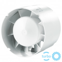 Ventilator mic în conductă cu comutator de timp, putere mai mare și rulmenți cu bile Ø 100 mm