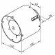 Ventilator mic în conductă cu comutator de timp, putere mai mare și rulmenți cu bile Ø 150 mm