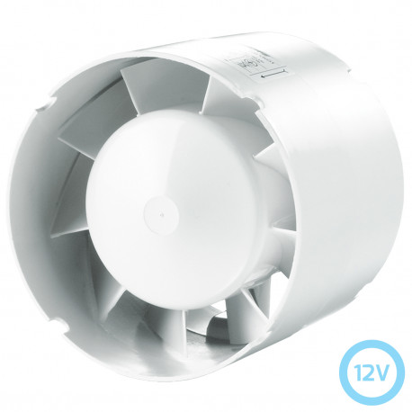 Ventilator mic în conducte la 12V Ø 125 mm