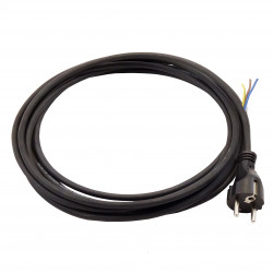 Cablu de alimentare pentru ventilator 3x1 mm, lungime 5 m, negru