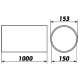 PVC conductă de ventilație circulară Ø 150 mm, lungime 1000 mm