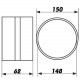 Conector interior PVC circular Ø 150 mm