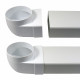Reducție 90° PVC din conductă circular la rectangular Ø 100 mm / 110x55 mm