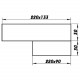 Reducție PVC pentru conductă rectangulară 220x90 mm / 220x133 mm