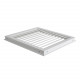 Grilă de ventilație PVC albă cu jaluzele fixe 392x210 mm