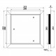 Ușă de vizitare rezistentă la umiditate în gips carton și sub faianță 200x200 mm