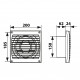 Ventilator de baie Dalap 150 ELKE L cu întrerupător cu lanț