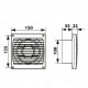 Ventilator de baie Dalap 100 ELKE ZW cu comutator de timp și higrostat