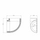Izolație pentru cot 90° circular plastic de Ø 125 mm
