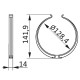 Colier plastic pentru conductă circulară Ø 125 mm
