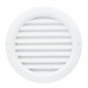 Grilă de ventilație circulară din PVC cu flanșă și plasă anti-insecte Ø 125 mm, albă