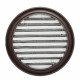 Grilă de ventilație circulară din PVC cu flanșă și plasă anti-insecte Ø 50 mm, maro (2 buc.)