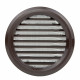 Grilă de ventilație circulară din PVC cu flanșă și plasă anti-insecte Ø 80 mm, maro