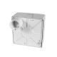 Ventilator de baie cu valvă antiretur, temporizator reglabil și presiune mai mare Ø 80 mm, orizontal