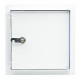 Ușa de vizitare metalică cu încuietoare 200x200 mm, albă