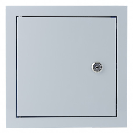 Ușa de vizitare metalică cu încuietoare 300x300 mm, gri
