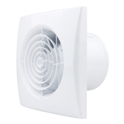 Ventilator de baie silențios cu comutator de timp și clapetă antiretur Ø 100 mm