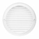 Grilă de ventilație circulară din PVC cu flanșă și plasă anti-insecte plastică Ø 150 mm, alb