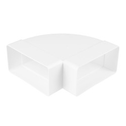 Cot 90° orizontal rectangular plastic 110x55 mm