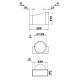 Reducție PVC pentru conductă circulară la rectangulară Ø 125 mm / 220x90 mm