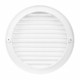 Grilă de ventilație circulară din PVC cu flanșă și plasă anti-insecte plastică Ø 100 mm, alb