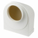 Reducție 90° PVC din circular la rectangular Ø 125 mm / 220x90 mm, rotativ