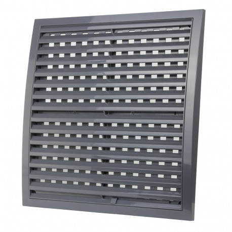 Grilă de ventilație din plastic Dalap GP 250x250 RNP ASA cu control mecanic, gri