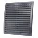 Grilă de ventilație din plastic Dalap GP 250x250 RNP ASA cu control mecanic, gri