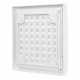 Grilă de ventilație din plastic Dalap GP 150x150 RNP ASA cu control mecanic, alb