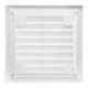 Dalap GP 150x150 RNI ASA plastic ventilation grille with fixed shutter and insect screen , white