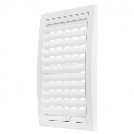 Grilă de ventilație din plastic Dalap GP 180x250 RNP ASA cu control mecanic, alba