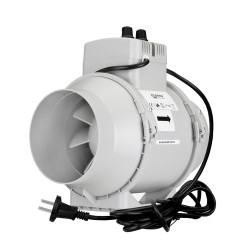 Ventilator de tubulatură profesional Ø 160 mm cu senzor de temperatură și regulator de turație