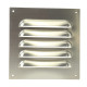 NR Grilă de ventilație Dalap GM 150 NR din oțel inoxidabil cu lamele fixe fără flanșă, 150x150 mm