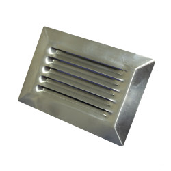 Grila de ventilație din oțel inoxidabil cu jaluzele fixe 110x55 mm