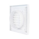 Grilă de ventilație din plastic Dalap GP 100 RNFI ASA cu plasa anti-insecte si flansa, 150x150 mm / Ø 100 mm, alba