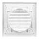 Grilă de ventilație Dalap GP 100 RNF ASA din plastic cu obturator fix, 150x150 mm / Ø 100 mm, alb