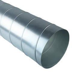 Conductă metalică rigidă Ø 125 mm până la +100 °C, lungime 1000 mm