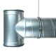 Conductă metalică rigidă Ø 125 mm până la +100 °C, lungime 1000 mm