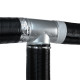 Dalap ALUDAP D conductă flexibilă neagră rotundă până la 200°C, Ø 80 mm, lungime 3000 mm