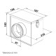 Cutie filtrantă la conducte de ventilație Ø 100 mm pentru captare grăsime