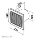 Ventilator de baie cu plasă și întrerupător cu fir Ø 125 mm